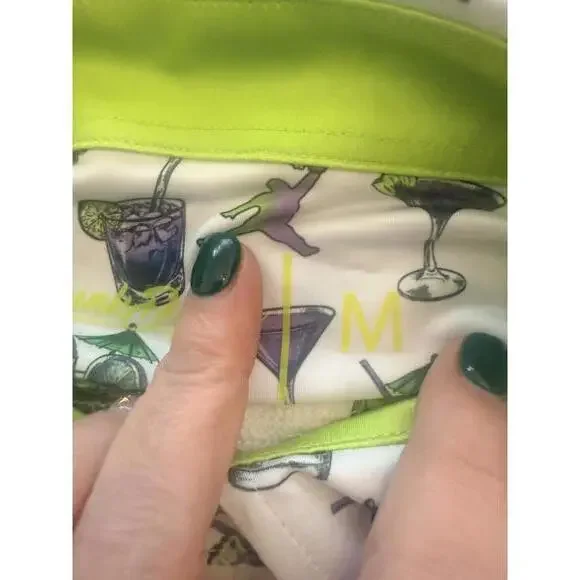 Grunk Dolfer Men's Polo Shirt with Cocktail Drink Print - Picture 6 of 7